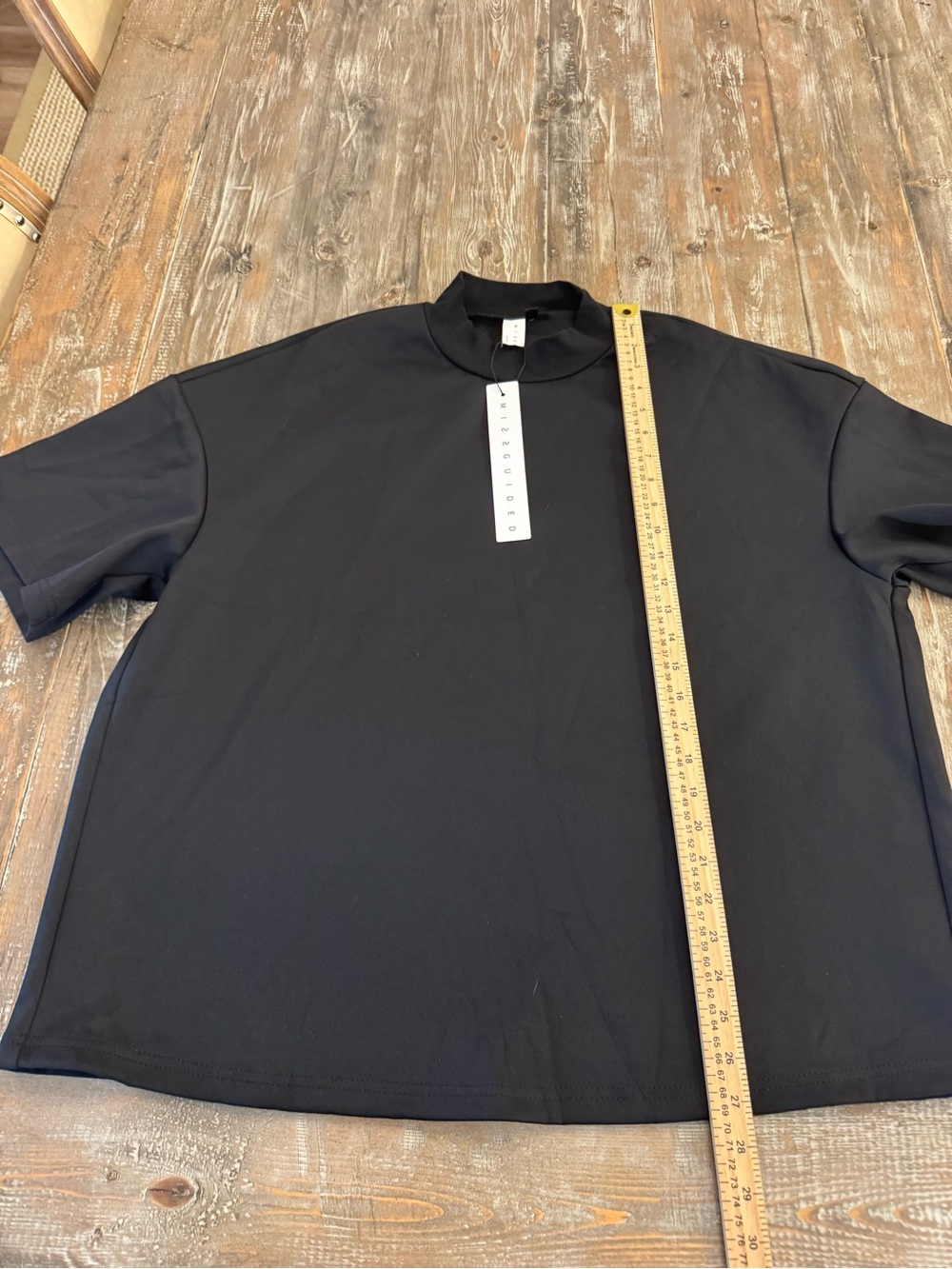 Missguided + Black Mock Neck Short Sleeve Top